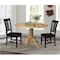 International Concepts 42 in. Dual Drop Leaf Table with 2 Splat Back Dining Chairs - 3 Piece Dining Set K01-42DP-C46-10P - alternate 4